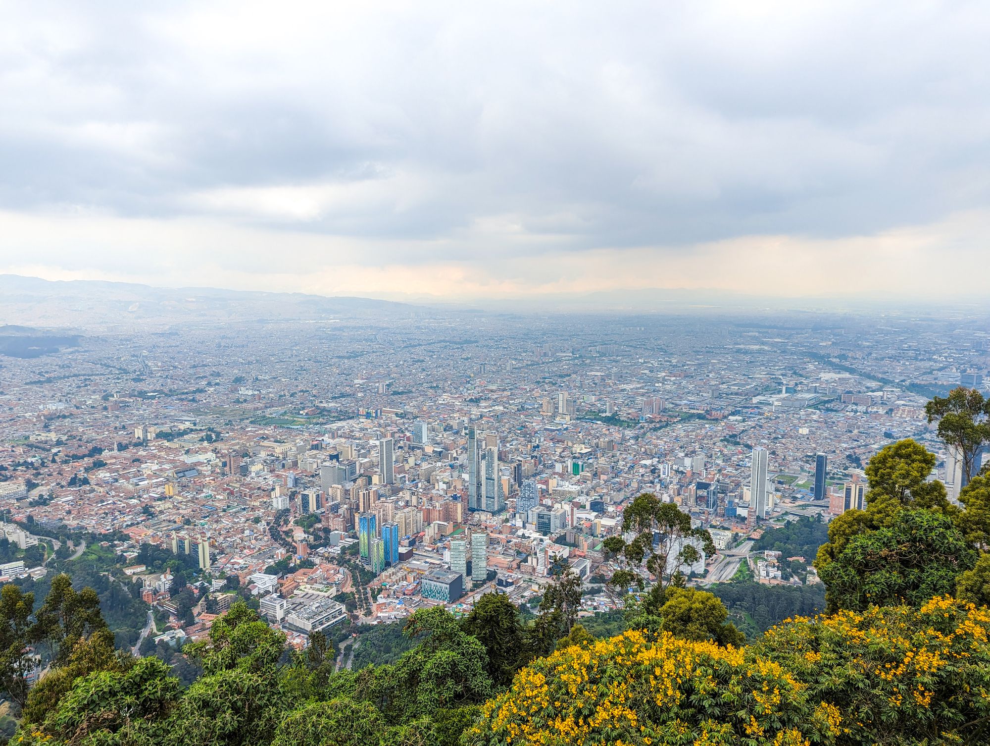 Vue de Bogota depuis le Cerro de Monserrate