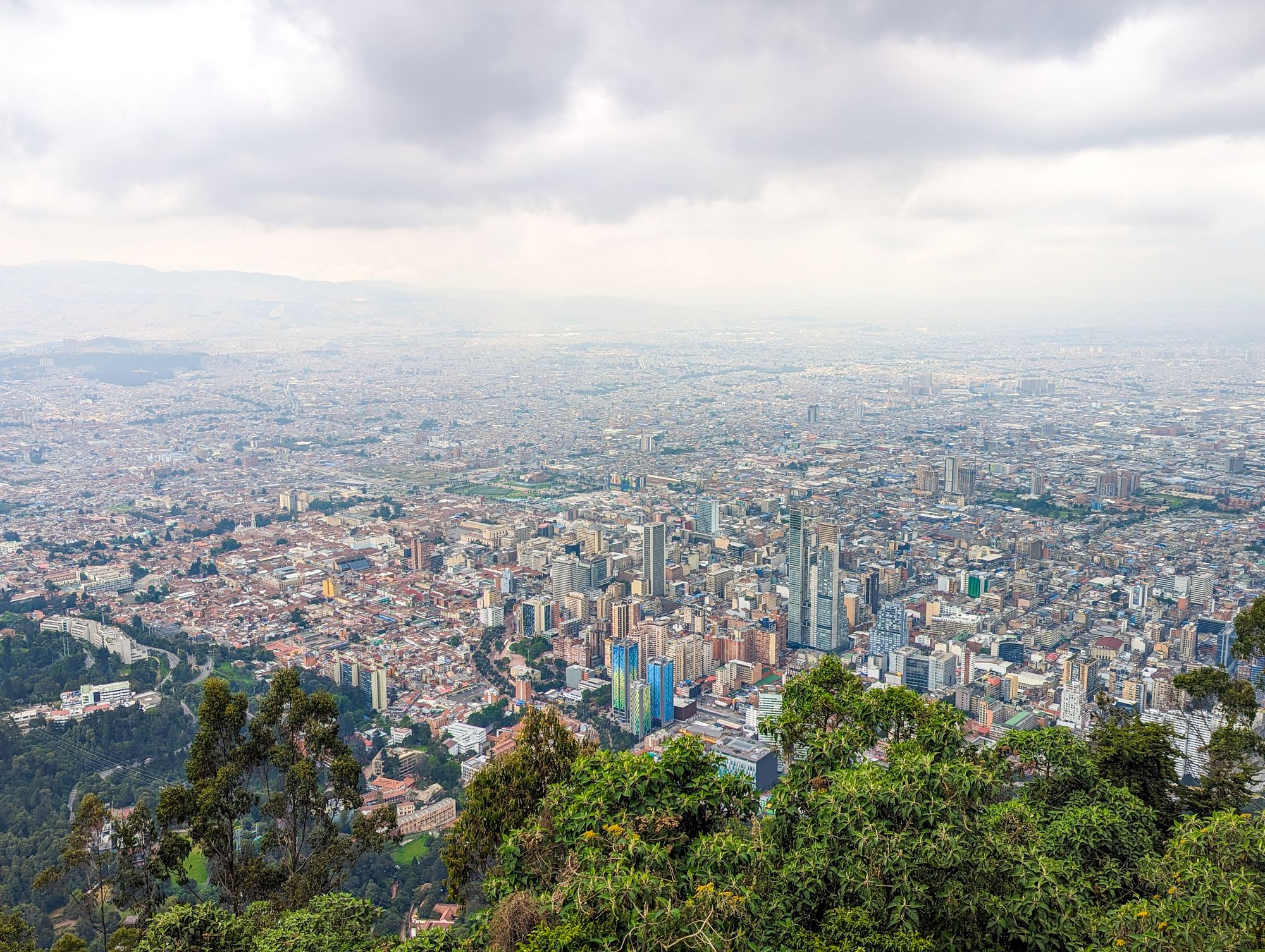 Vue de Bogota depuis le Cerro de Monserrate