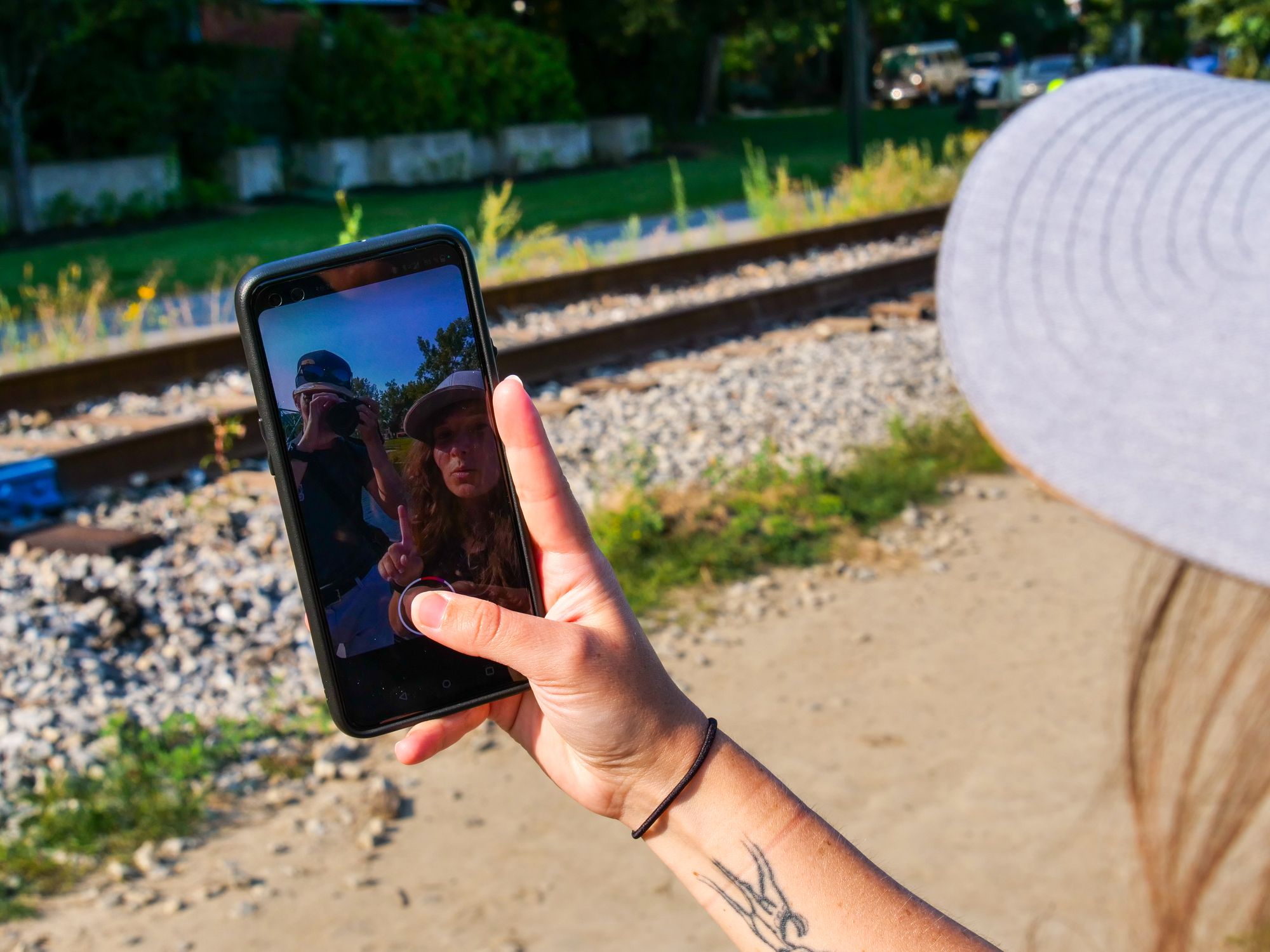 Tournage d'une vidéo en face caméra
