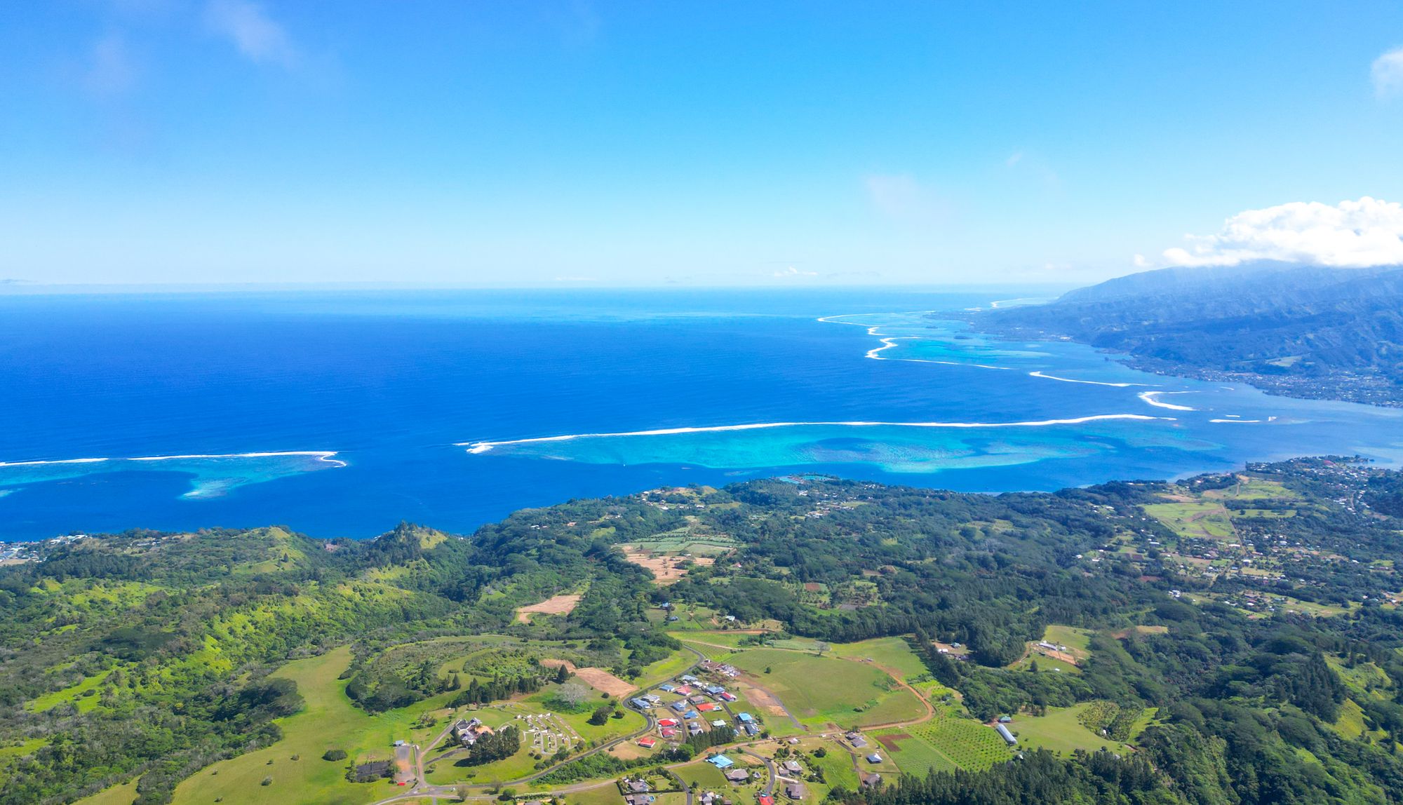 Vue du drone de Tahiti