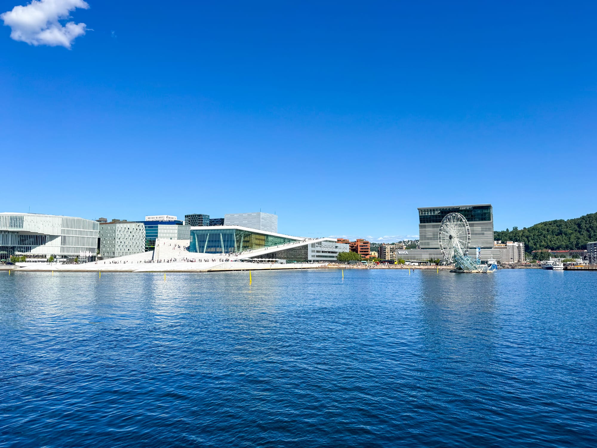 Vue sur l'opéra d'Oslo et le musée Munch