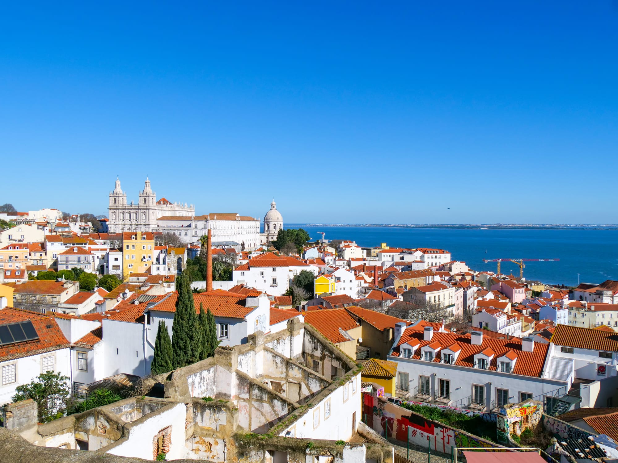 Vue sur Lisbonne depuis les hauteurs du quartier de l’Alfama
