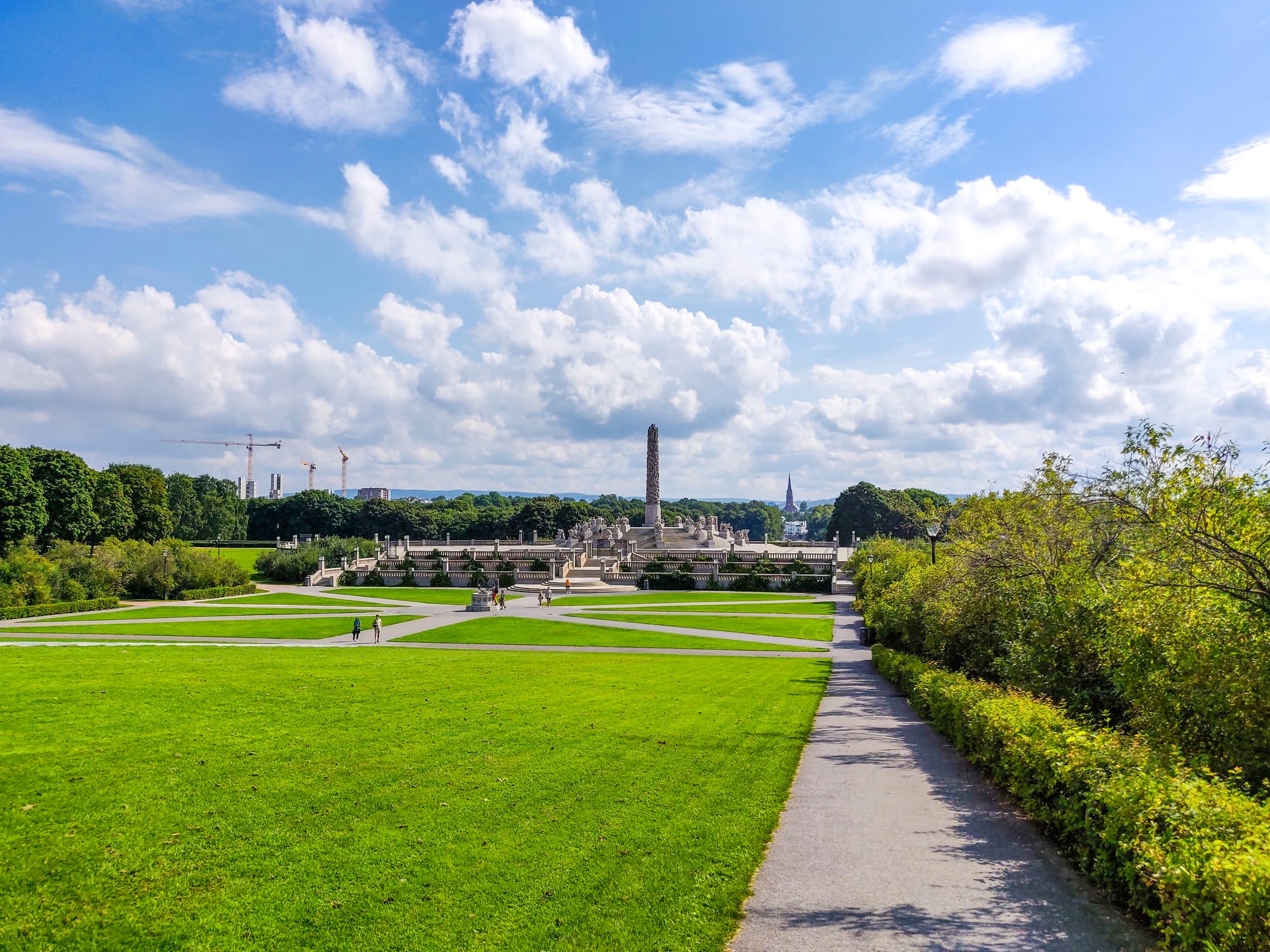 Parc Vigeland sa pelouse bien tondue